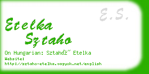 etelka sztaho business card